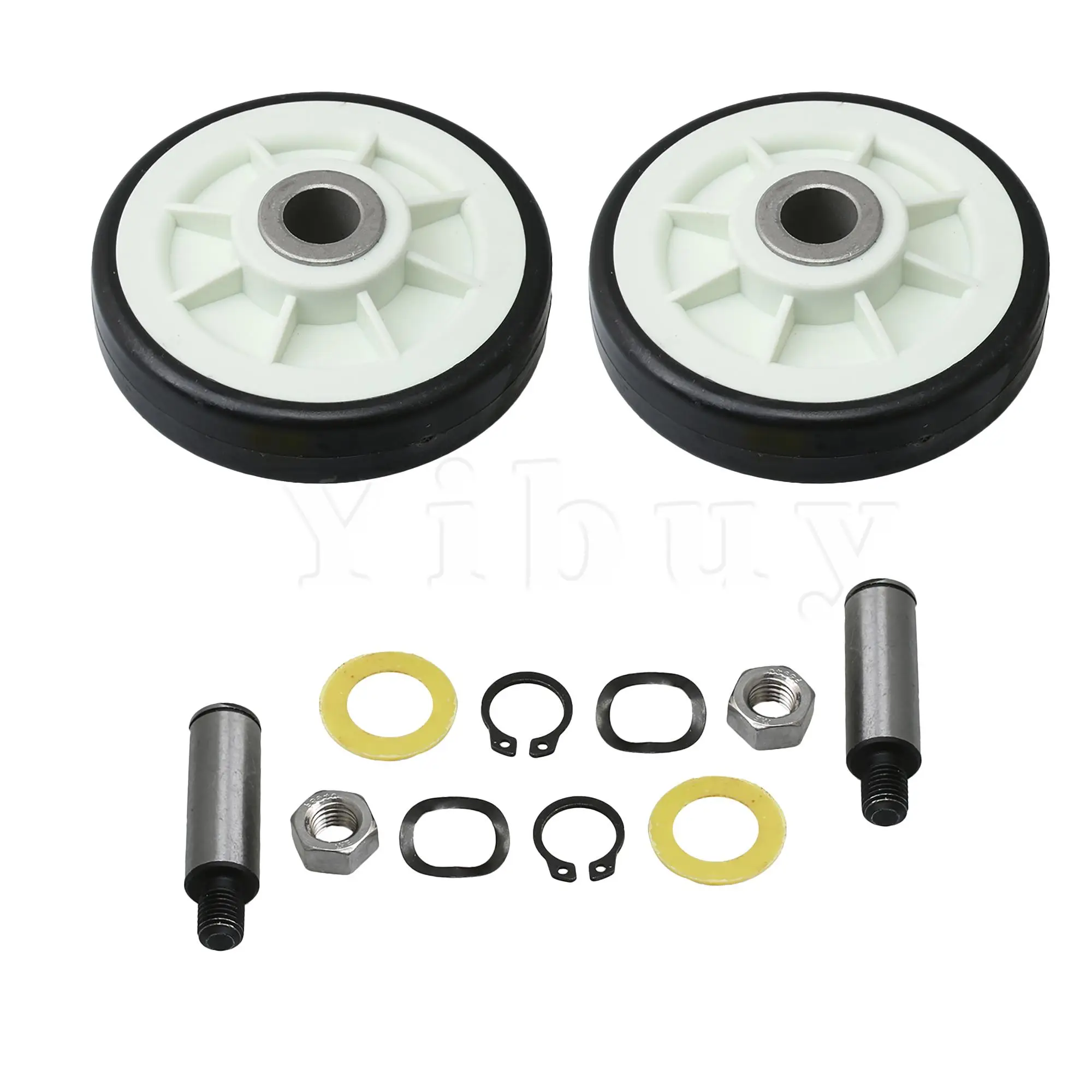 

2 Pcs Drum Support Roller 303373K ER303373K Dryer Drum Roller Wheel Set