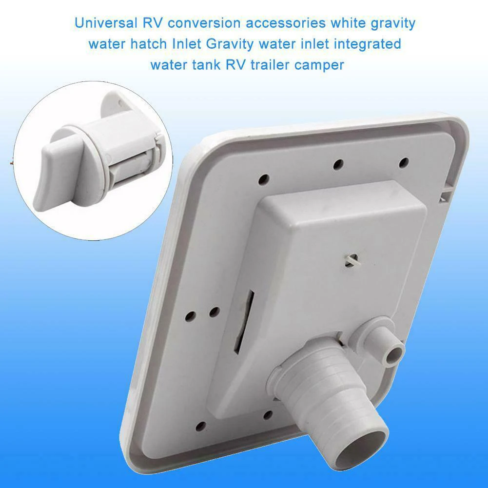 

Square Fill Dish Gravity Inlet With Keys Threaded RV Trailer Caravan Screws Water Intake Lockable Accessories Hatch Cover Parts