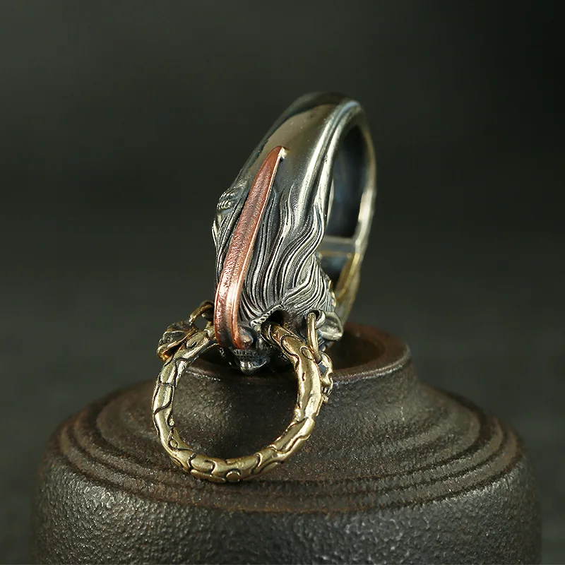 Винтажный медный роскошный китайский Бог призрака на удачу брелки для