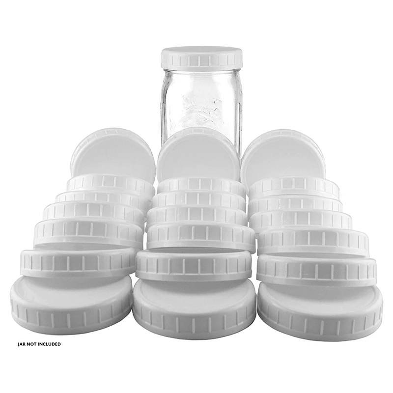 

Regular Mouth Lids for Mason Jar Lids Plastic Storage Caps for Mason Canning Jars and More, Standard, Dia 70mm