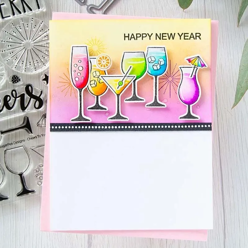 Обезьяна винный стакан металлические штампы и для вырезания трафарет