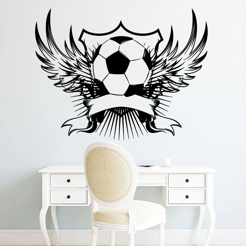 

Carved Football pattern Removable Art Vinyl Wall Stickers For Baby Kids Rooms Decor Decal Mural