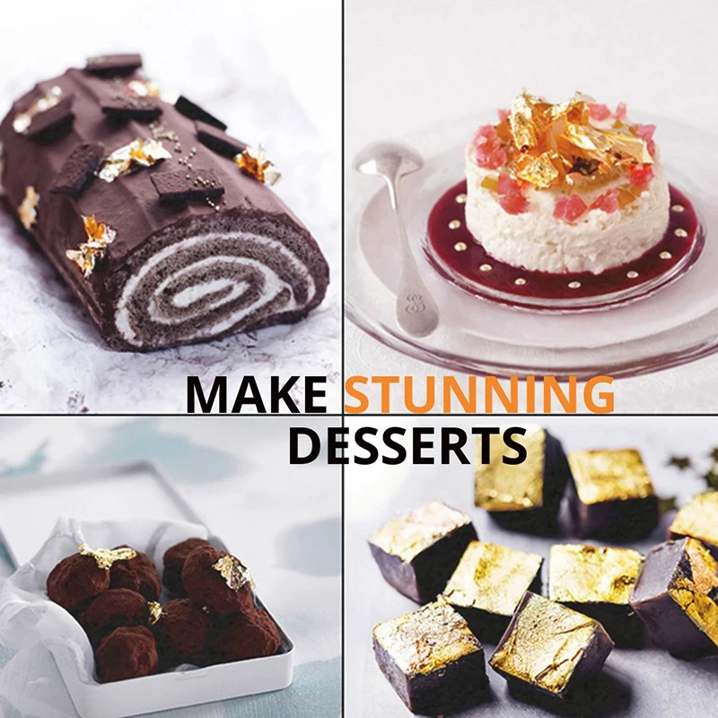 22 K листочек из съедобного золота листы для украшения торта золочение десерты