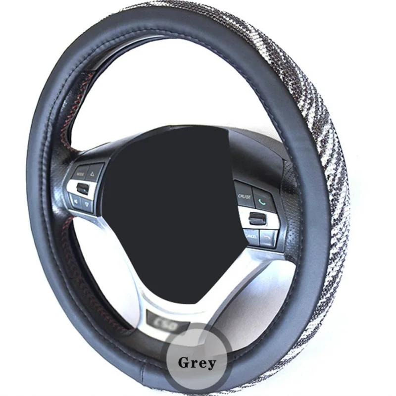 

38cm Interior Part Car Steering Wheel Cover Color drill handle inlaid cover drill All seasons Accessories Dropship