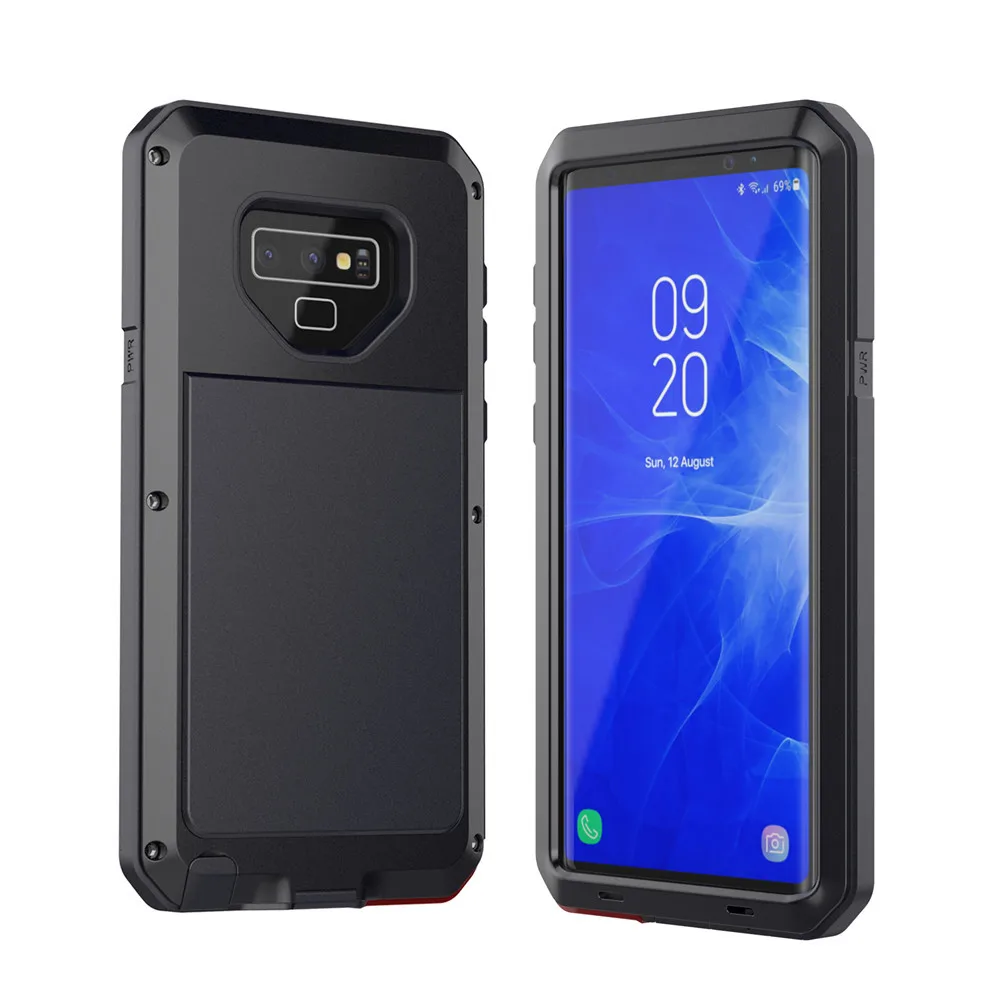 

Full Protective Luxury Armor Aluminum Alloy For Samsung Galaxy Note9 Heavy Metal Shockproof Case Cover Daily Waterproof