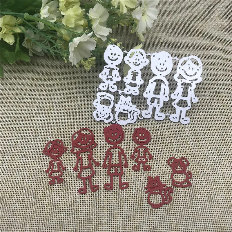 Трафареты для металлических высечек с изображением членов семьи трафареты