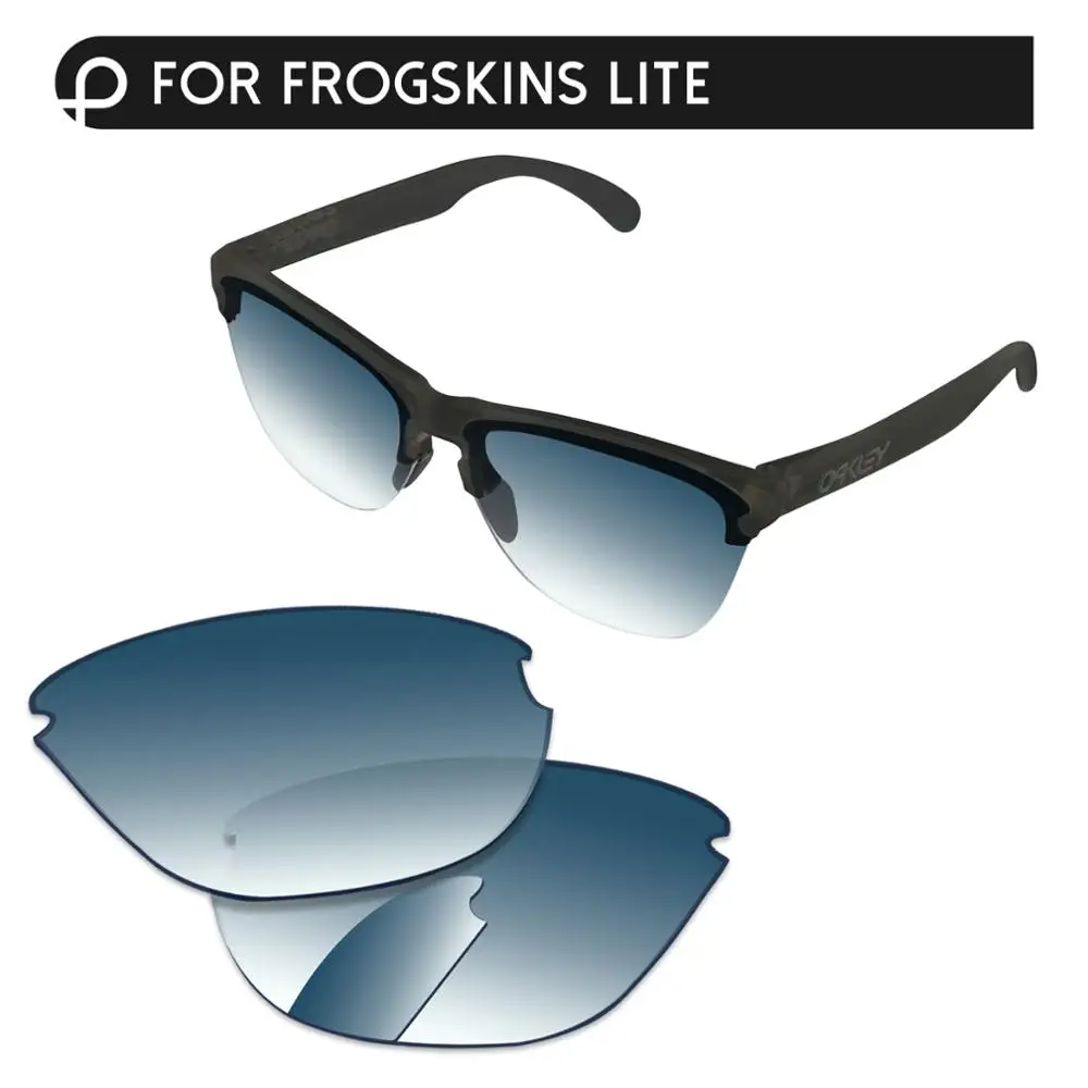 Blue Gradient PapaViva Сменные линзы для аутентичных солнцезащитных очков Frogskins Lite OO9374 Поляризованные-несколько вариантов - Цвет линз: Blue Gradient