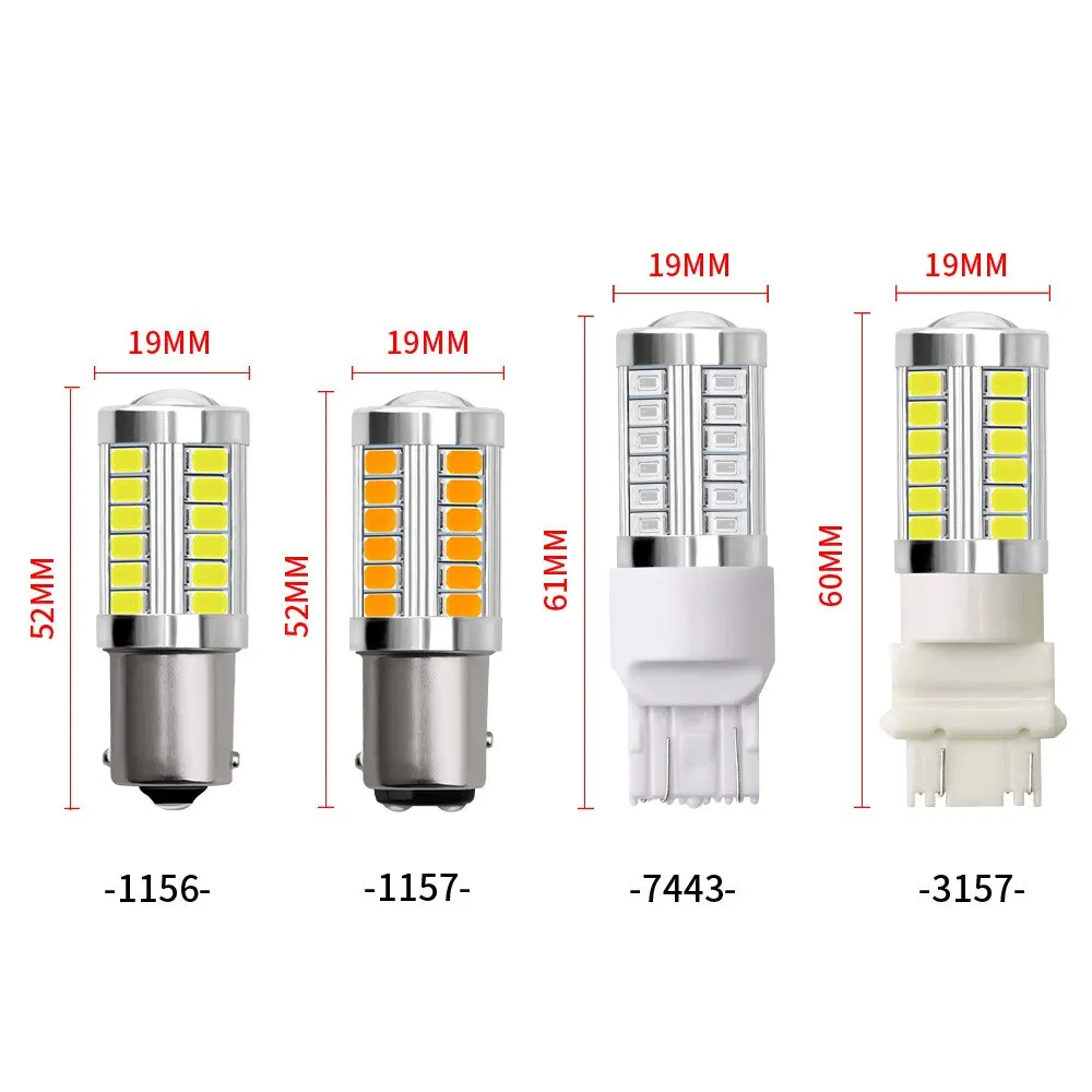 

2pcs 1157 LED 1156 BA15S P21W PY21W White Red Car Accessories Car Tail Bulb Brake Lights 12V Auto Reverse Lamp Signal Light Car