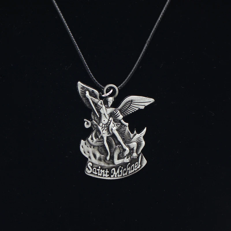 Новые Библия Ангел Saint Michael кулон St. Майкл молиться для нас Подвески и Ожерелья 3D