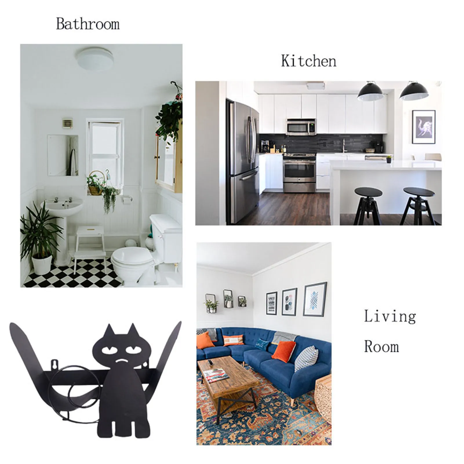 Держатель рулона туалетной бумаги в виде милого кота металлический стеллаж для