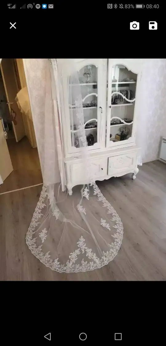 Свадебная вуаль 3 м длинная белая/цвета слоновой кости свадебные аксессуары с