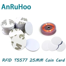Étiquette de puce intelligente RFID EM4305, autocollant réinscriptible T5577, duplicateur de jeton Clone 125Khz, copieur de Badge, 25MM, 5/10 pièces
