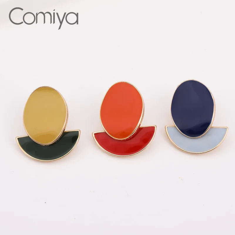 Женские Геометрические серьги гвоздики Comiya корейские акриловые в стиле бохо