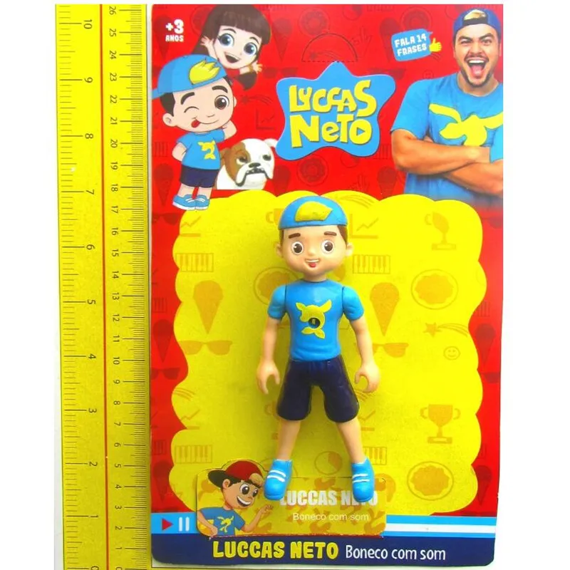 

New Luccas Neto Action Figure Toys PVC Model Doll with light 14cm Children Christmas Gift