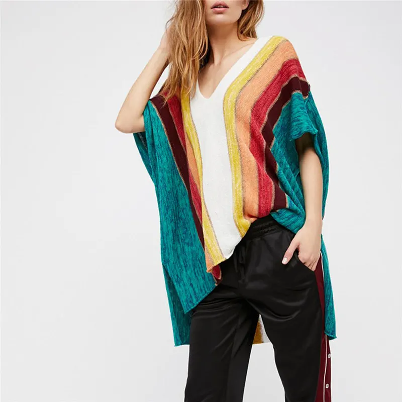 2020 Разноцветные серьги в стиле бохо Вертикальную Полоску вязаный модный Пляжный