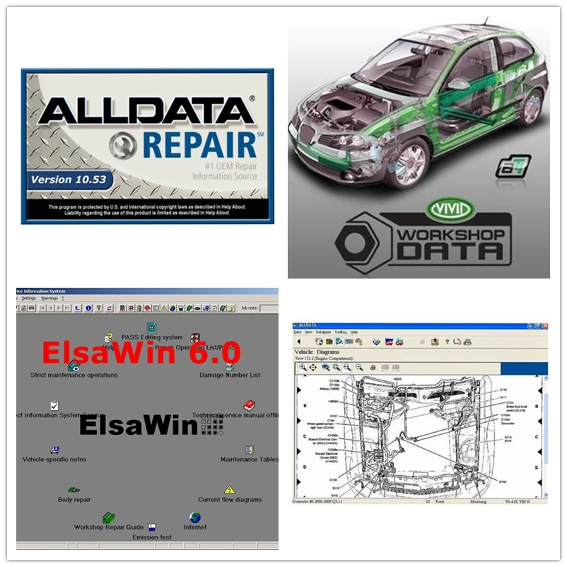 

2020 hot sale alldata10.53 mit//chell od5 repair vvivd work shop date 24 software in 1000gb hdd usb3.0 free shipping