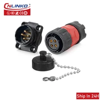 cnlinko ym20 4pin waterproof industrial aviation 20a plug socket cable wire power connector for for medical robot uav device