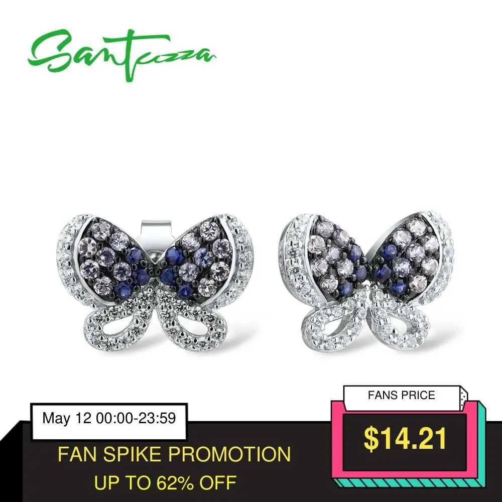 Женские серьги гвоздики из серебра 925 пробы|Серьги-гвоздики| |