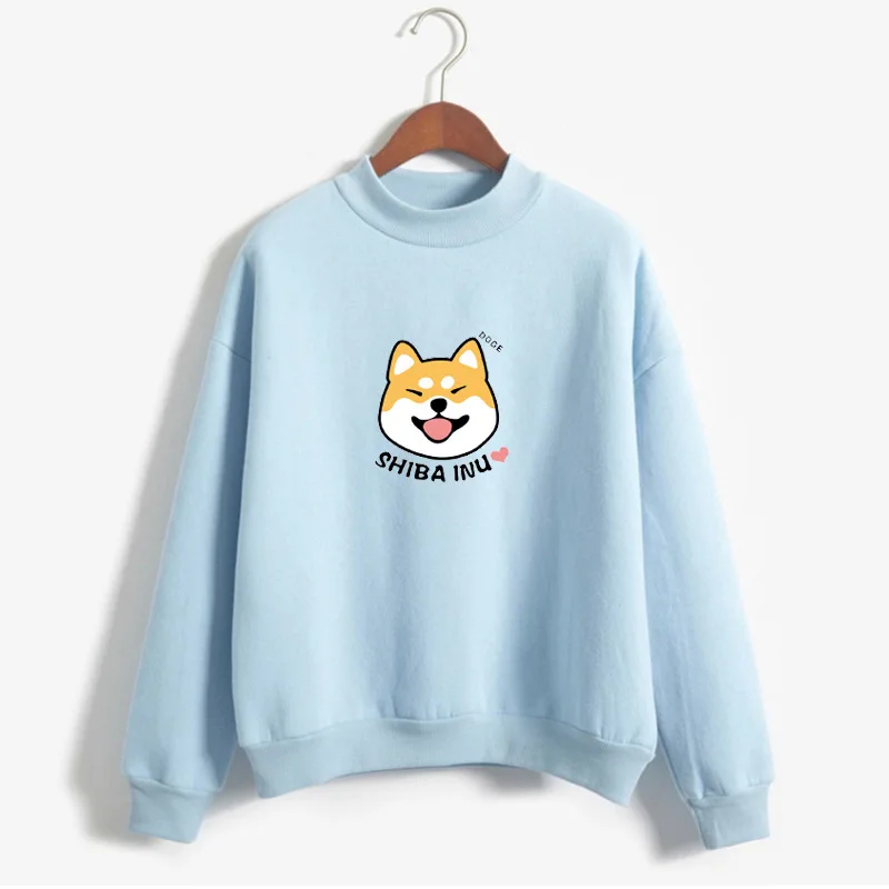 

Women Harajuku Hoodies Fleece Autumn Kawaii Cute Japanese Anime Shiba Innu Pullover Kpop Sweatshirt Moletom sudadera mujer