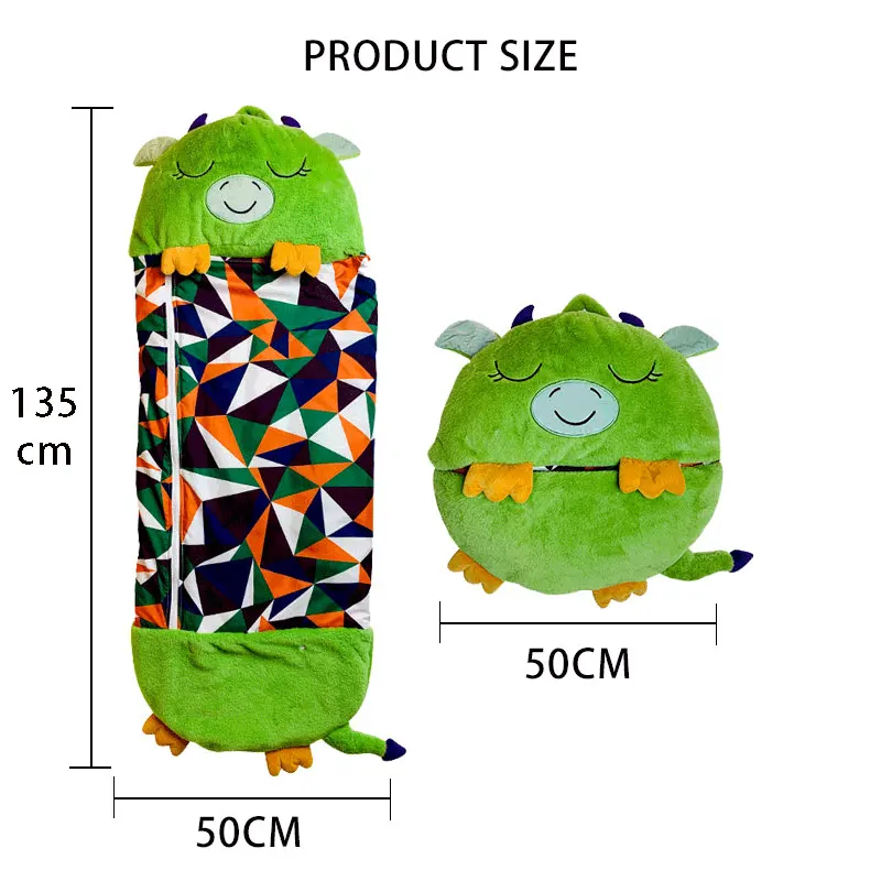 

Children Animal Sleeping Bag One-Piece Pajamas Play Pillow Nap Quilt Washable Shark Blanket Kids Sleep Bag For Napper Boys Girls