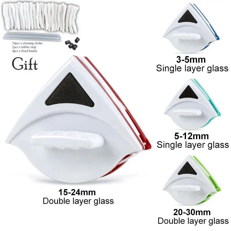 

Double Side Magnetic Window Cleaner Brush for Washing Windows Glass Cleaning Household Wash Window Wiper Magnet Glass Cleaner