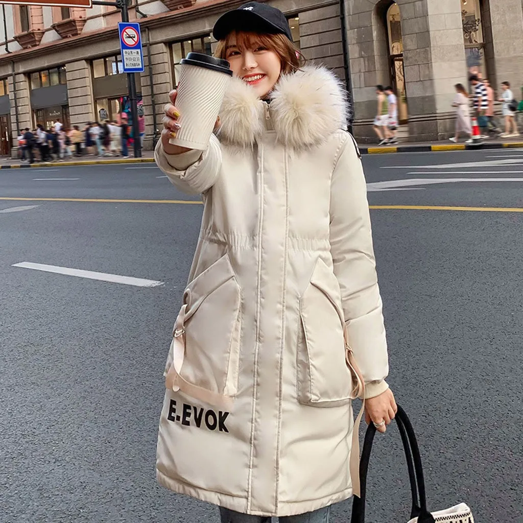 Женские зимние куртки пальто 2019 новые пуховые хлопковые парки с капюшоном