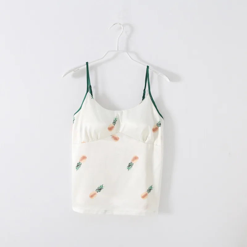 Женский пижамный комплект из 7 предметов шелковые элегантные шорты с принтом топ