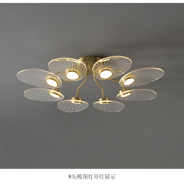

Light luxury ceiling lamp living room lamp headlight three-color light 2020 new personality creative master bedroom lamp