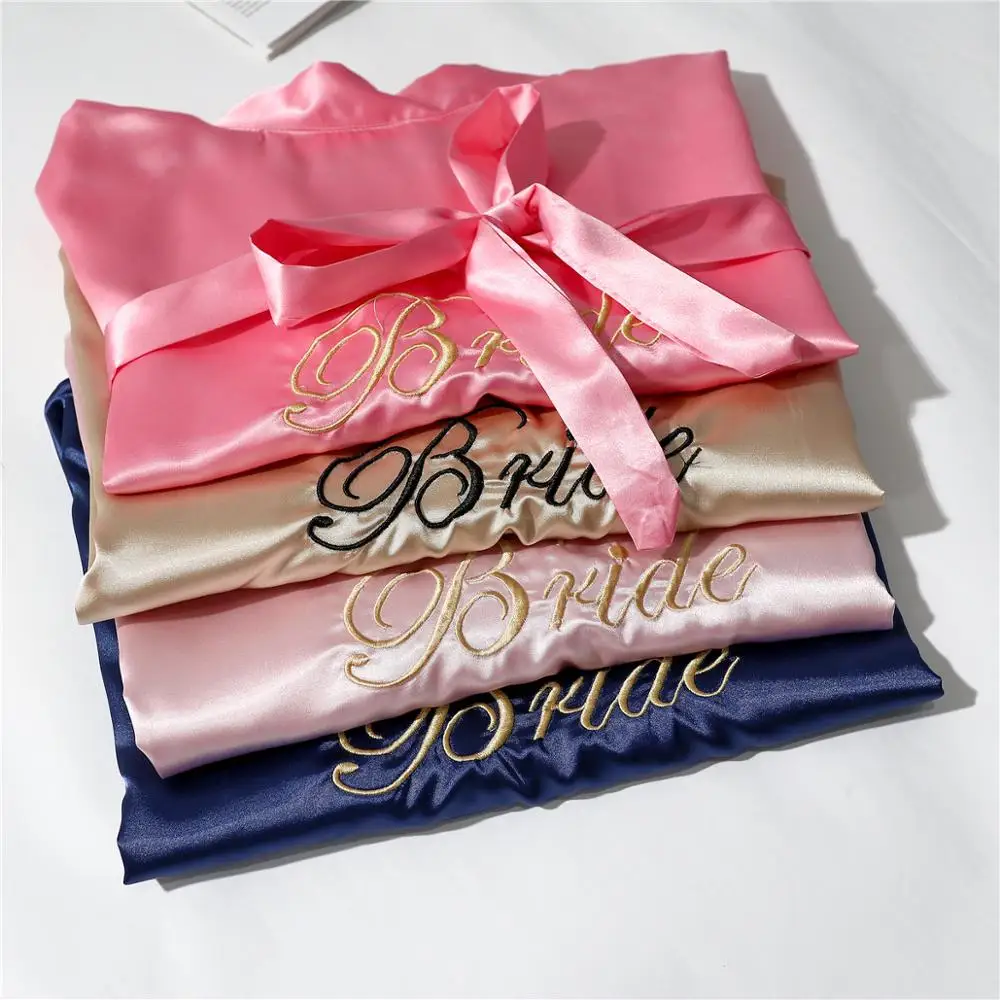 Из нового вида искусственного шелка для подружек невесты халат атласный