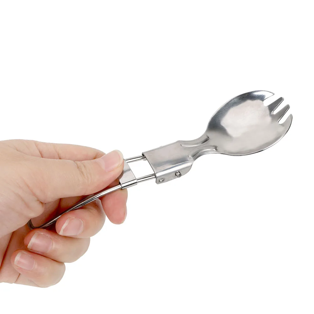 

Spoon Fork Folding Spoon Cookware Outdoor Camping Tableware Lightweight Picnic Stainless Steel Spork Hiking 2 in 1