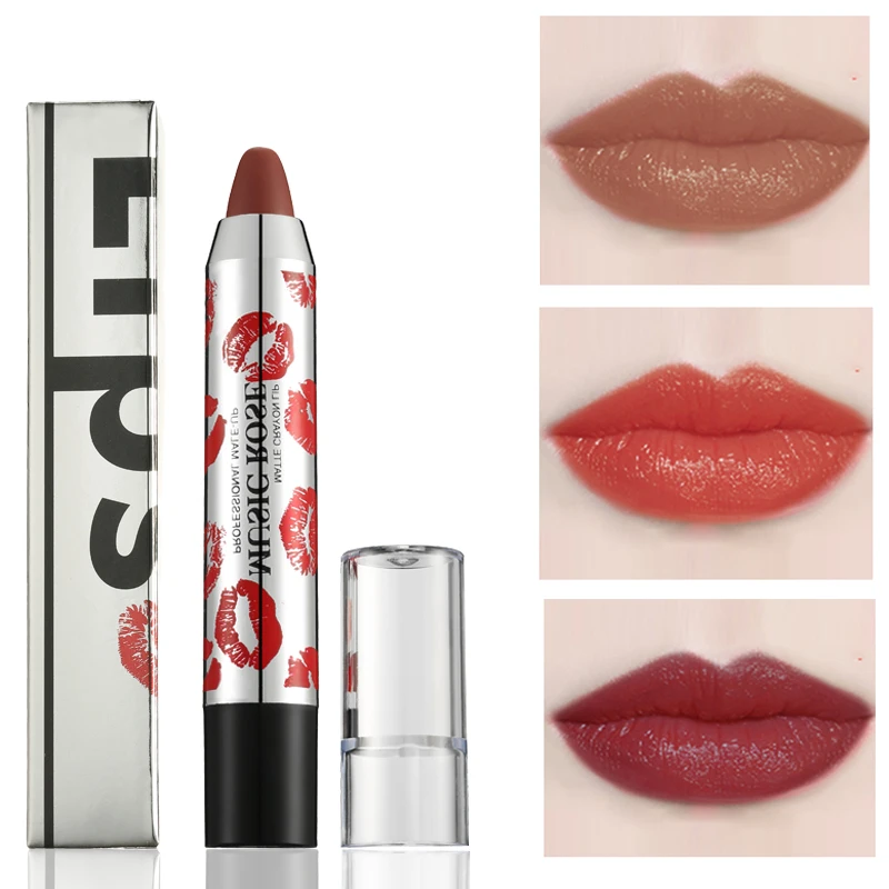 Для женщин бархатная матовая губная помада телесного цвета узкие пикантные