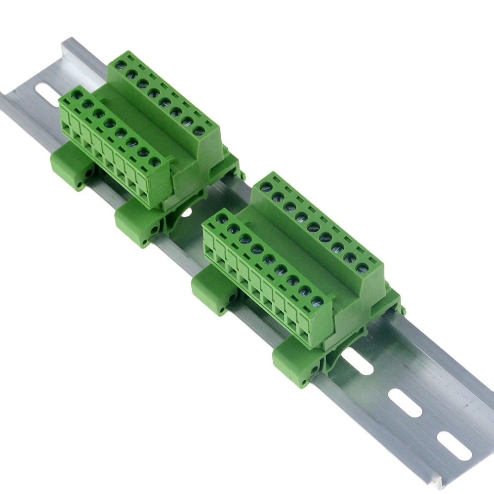 1 комплект 2EDG-UKR-5.08mm Тип рельса безsolderless разъем штыревого соединения ряд стыкового соединения монтажный 35 мм рельсовый клеммный блок Butt 2P 4P 10