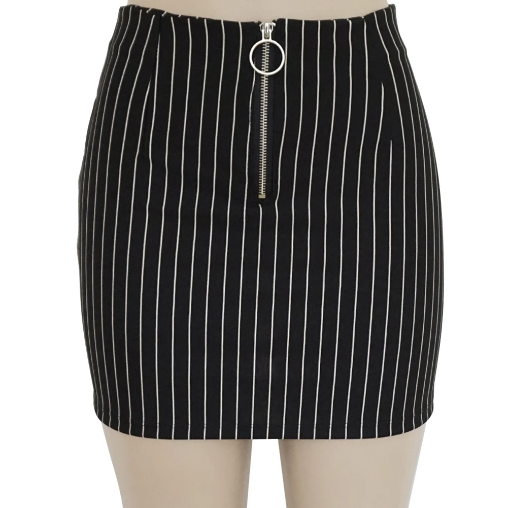 Корейская уличная женская повседневная юбка в полоску стиле ретро модная