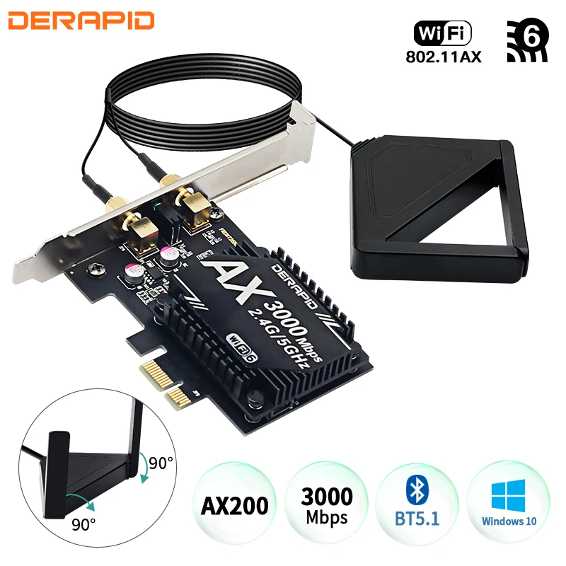 Dual Band 3000 Мбит/с Wi-Fi 6E Intel AX210 Беспроводной Адаптерная плата PCIE 802.11ax MU-MIMO 2 4G/5G/6 ГГц