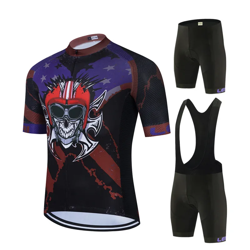 

2021 Summer Cycling Jersey Set Quick Dry Breathable Men Bike Cycling Maillot Mountain Racing Bicycle Sports Clothing