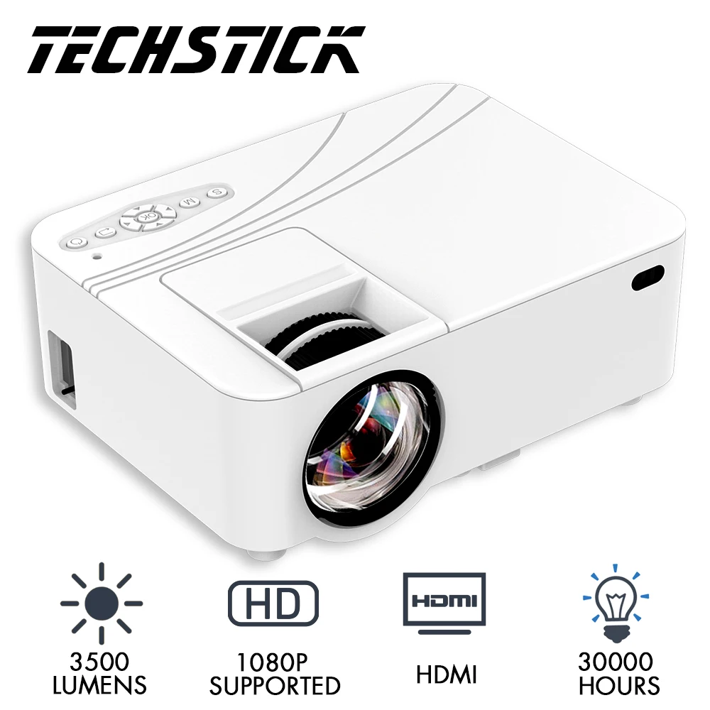 Мини светодиодный видеопроектор 3500 люмен Поддержка Full HD 1080P подключение к