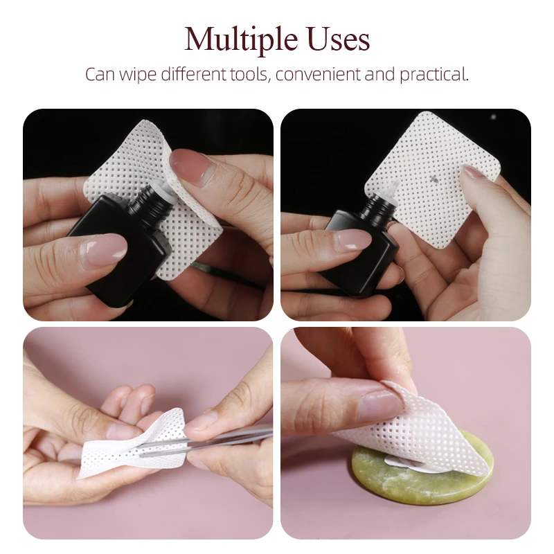 H&ampL SINCE 1990 200 PCS Lint-Free Paper Cotton Wipes Eyelash Glue Remover Wipe Clean Sheet Nails Art Cleanin Cleaner Pads - купить по