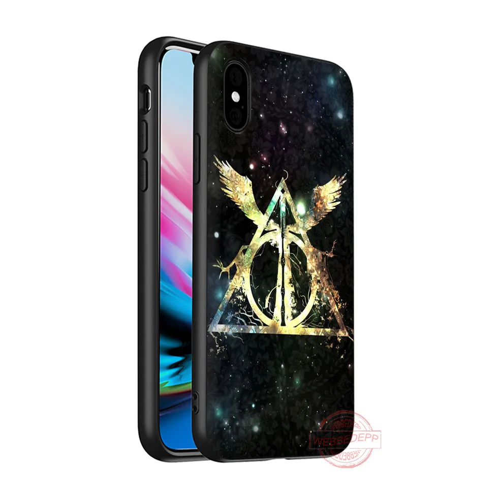 WEBBEDEPP Deathly Hallows логотип мягкий Силиконовый ТПУ чехол для телефона для iPhone 5 6 7 8 Plus X XS XR XS Max 11proMax - Цвет: 7