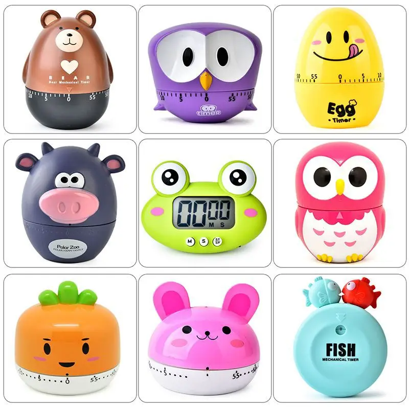 

Cartoon Timer Student Mechanical Timer Animal Timer Creative Kitchen Reminder Children Gift Baking Tools Kitchen Gadgets 2020