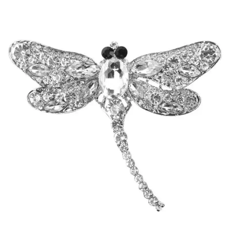 Crystal Vintage Dragonfly Brooches For Women Large Insect Brooch Pin Fashion Dress Coat Accessories Cute Jewelry | Украшения и