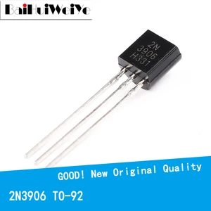 100PCS/LOTE 2N3906 N3906 TO-92 TO92 Triode Transistor 0.2A/40V NPN New Original Good Quality Chipset