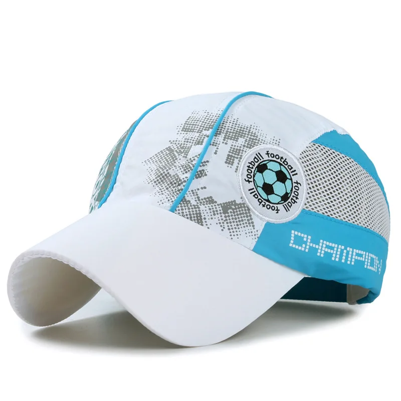 

Fast Dry Printting Baseball Cap for Kids Summer Sport Polyester Mesh Cap Football Logo Children Net Cap Sunhat
