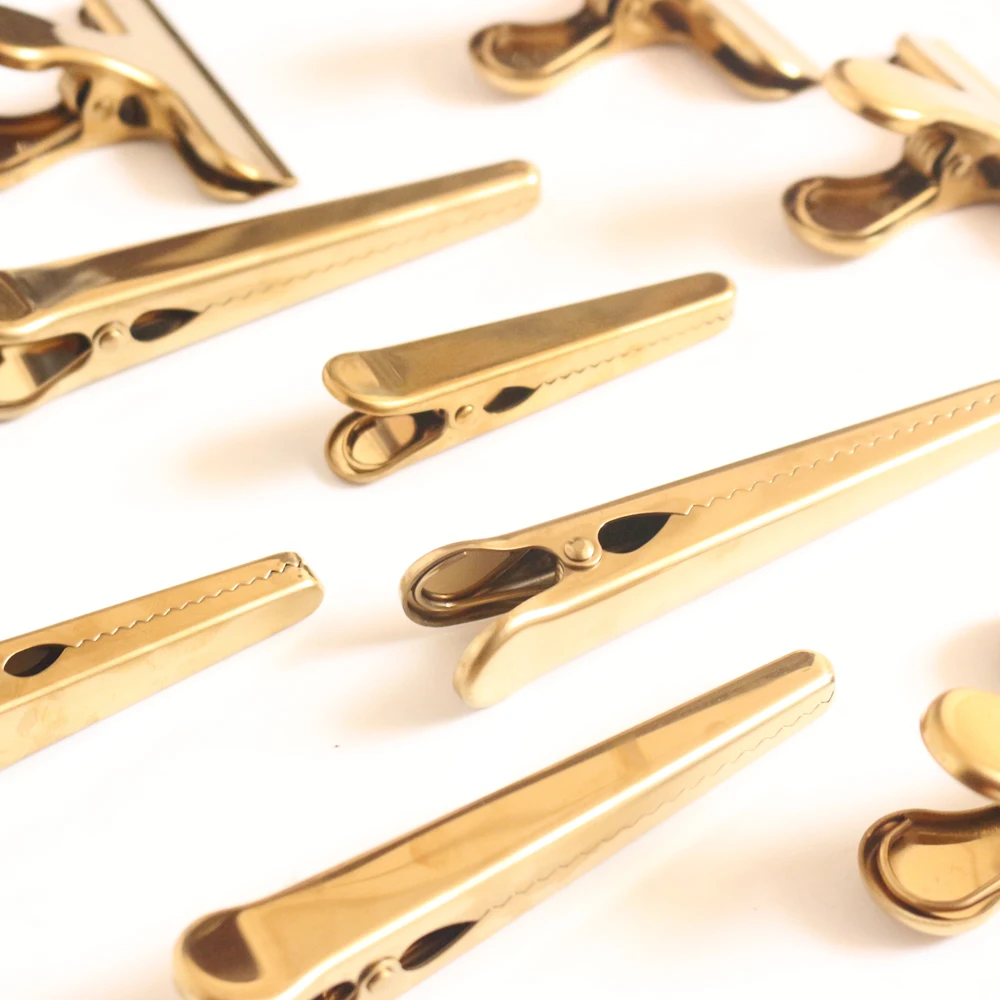 Domikee Оригинальные металлические медные зажимы для канцелярских принадлежностей