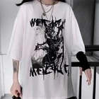 Женская хлопковая Футболка с принтом в стиле Харадзюку