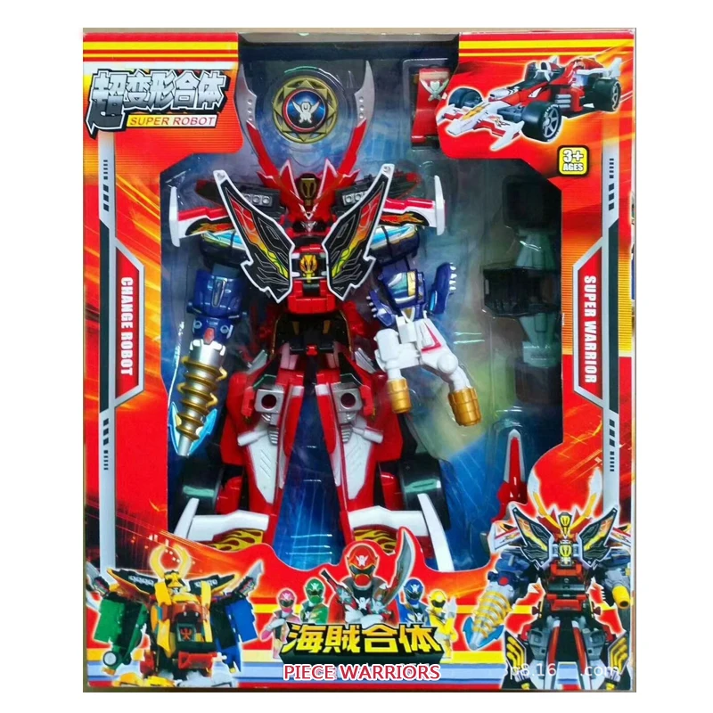 

Japan Anime Super Sentai Rangers Kaizouku Sentai Gokaigers Action Figure 5in1 Cool Robot Megazords Model Toys Collection Gift