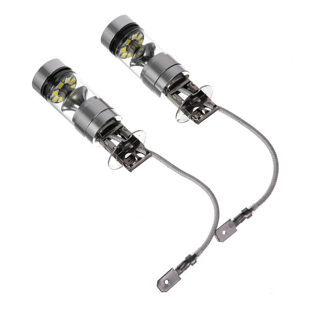 

High Power 100W 12/24V Super Bright Driving Bulb Fog Lamp Headlight LED Car Bulbs H3 2pcs LED Fog Light