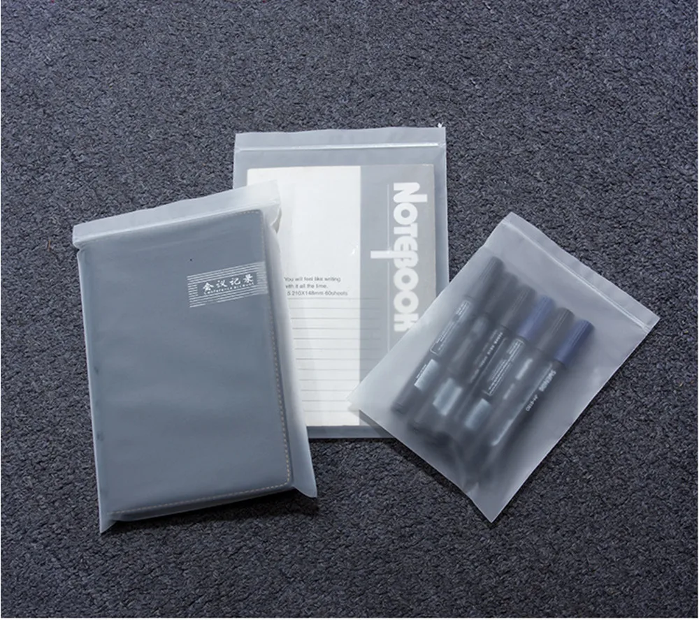 100 шт. Пластик из нержавеющей стали матовый мешок с застежкой молнией для