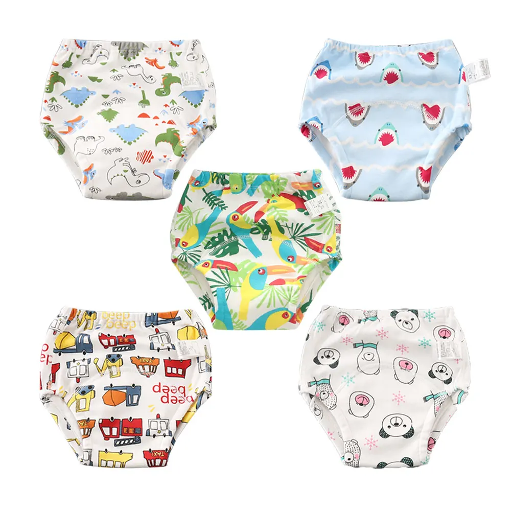 

Baby Potty Training Pants Kids Children Diaper Reusable Nappy Washable Diapers Cotton Learning Pants Underwear Free Shipping