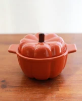 kitchen breakfast bowl cute pumpkin baked bowl with lid pumpkin belly cup breakfast oatmeal cup mug