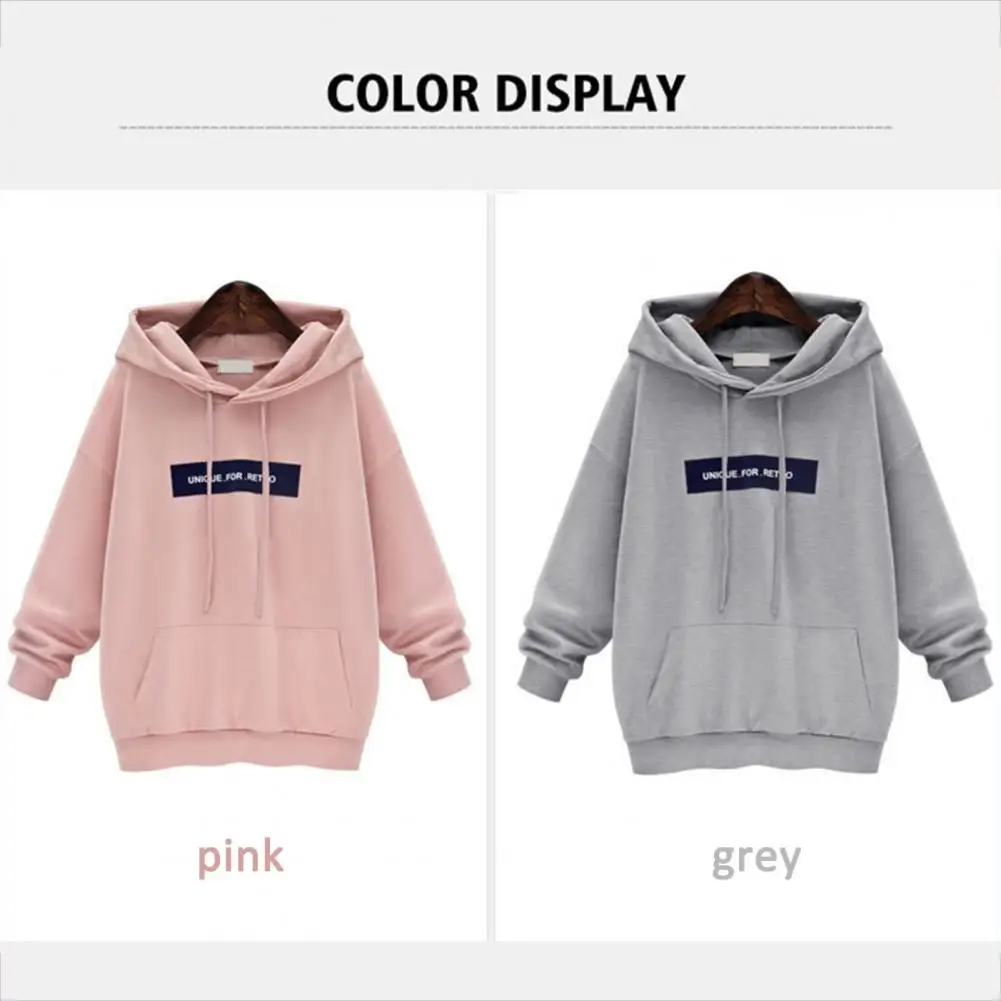 Harajuku Hoodies Pullover Korean Women Letters Print Plush Sweatshirt Elegant Ladies Sport Hoodies Autumn Winter  Casual Hoodies